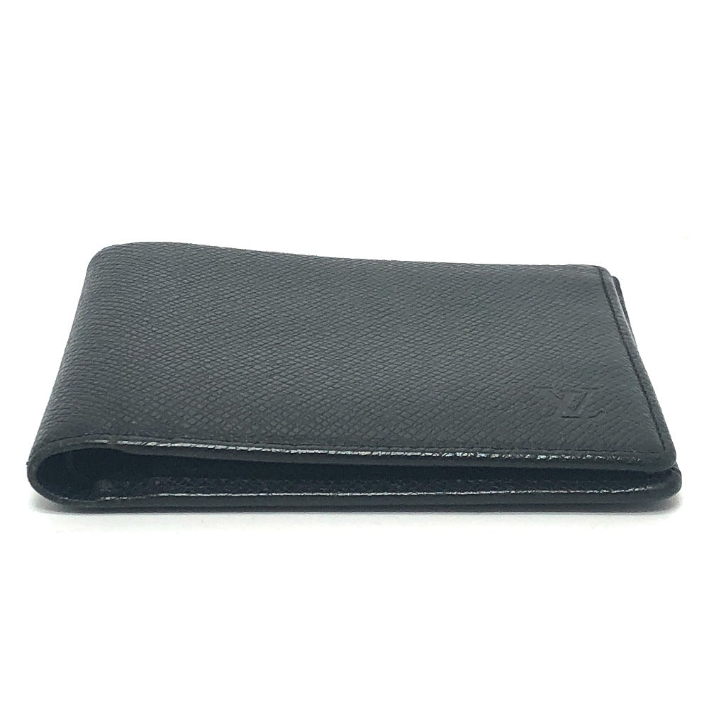 LOUIS VUITTON Folded wallet M30462 Taiga Leather black Porte Billets・Cartes Crdit