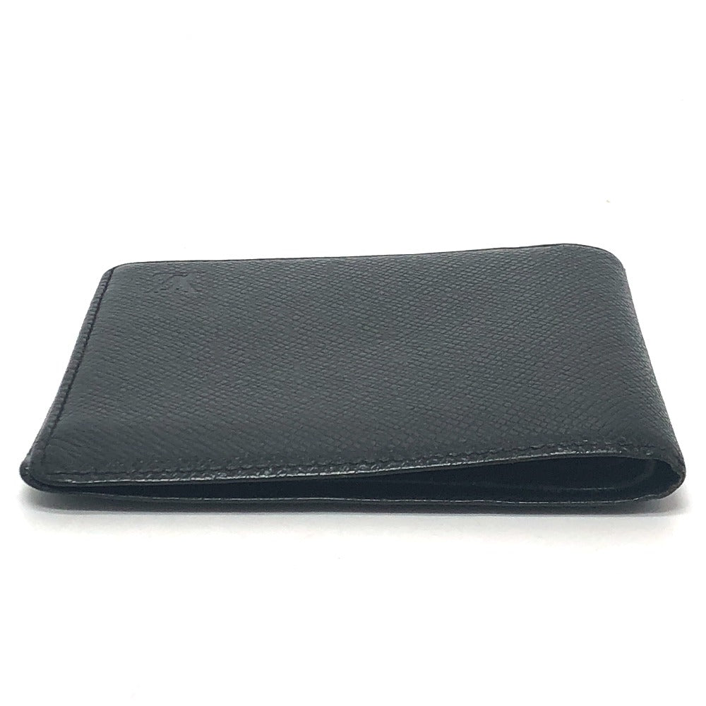 LOUIS VUITTON Folded wallet M30462 Taiga Leather black Porte Billets・Cartes Crdit