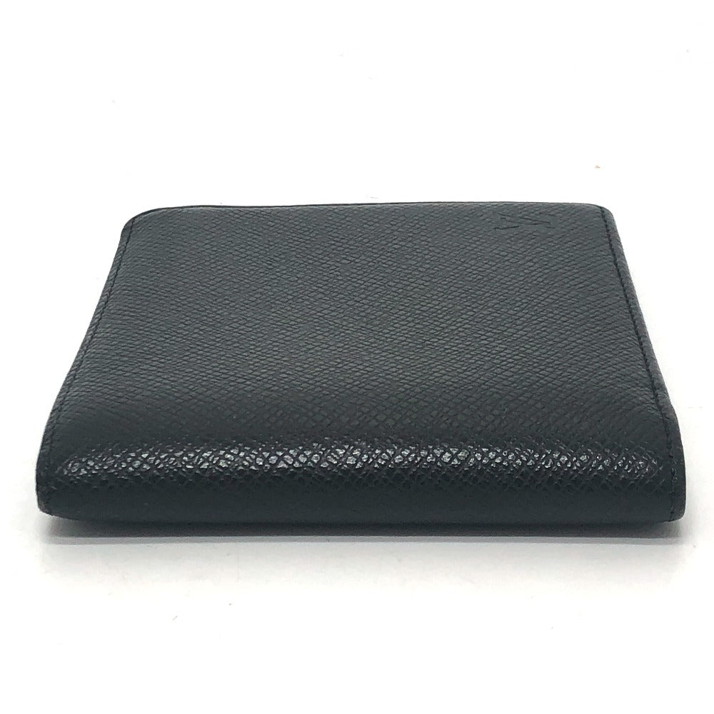LOUIS VUITTON Folded wallet M30462 Taiga Leather black Porte Billets・Cartes Crdit