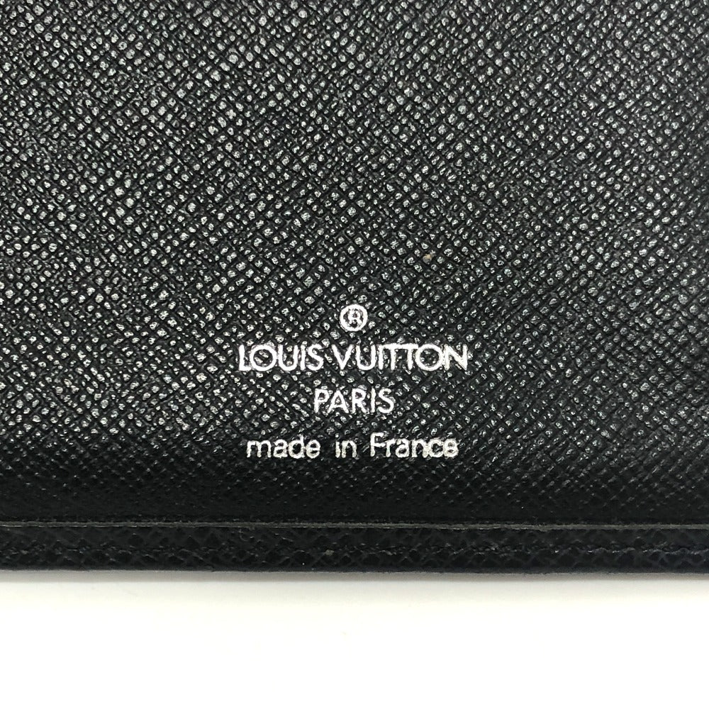 LOUIS VUITTON Folded wallet M30462 Taiga Leather black Porte Billets・Cartes Crdit