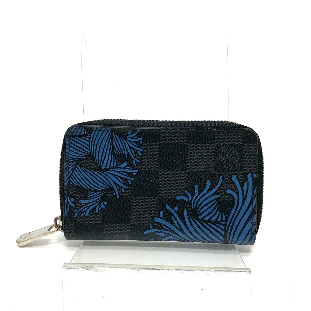 LOUIS VUITTON Coin case N41687 Damier Grafitto Canvas black Damier Grafitte Christopher Nemeth Zippy mens Used