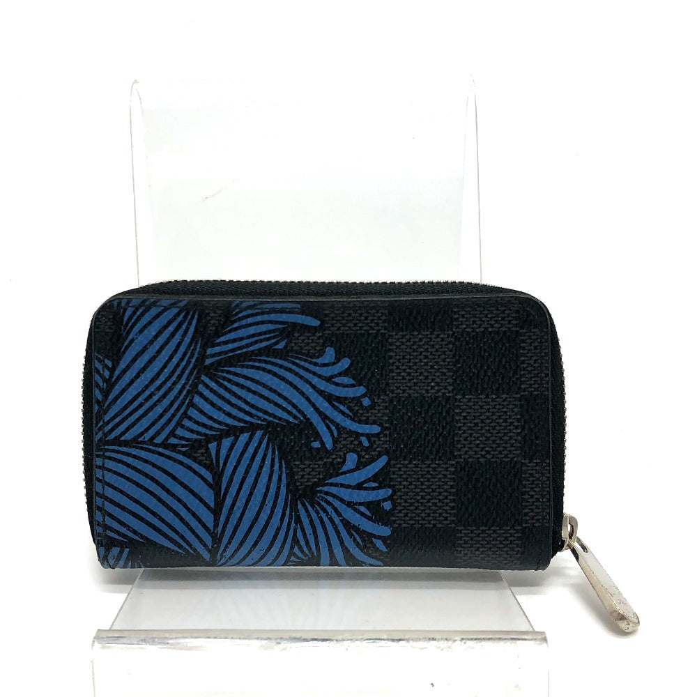 LOUIS VUITTON Coin case N41687 Damier Grafitto Canvas black Damier Grafitte Christopher Nemeth Zippy mens Used