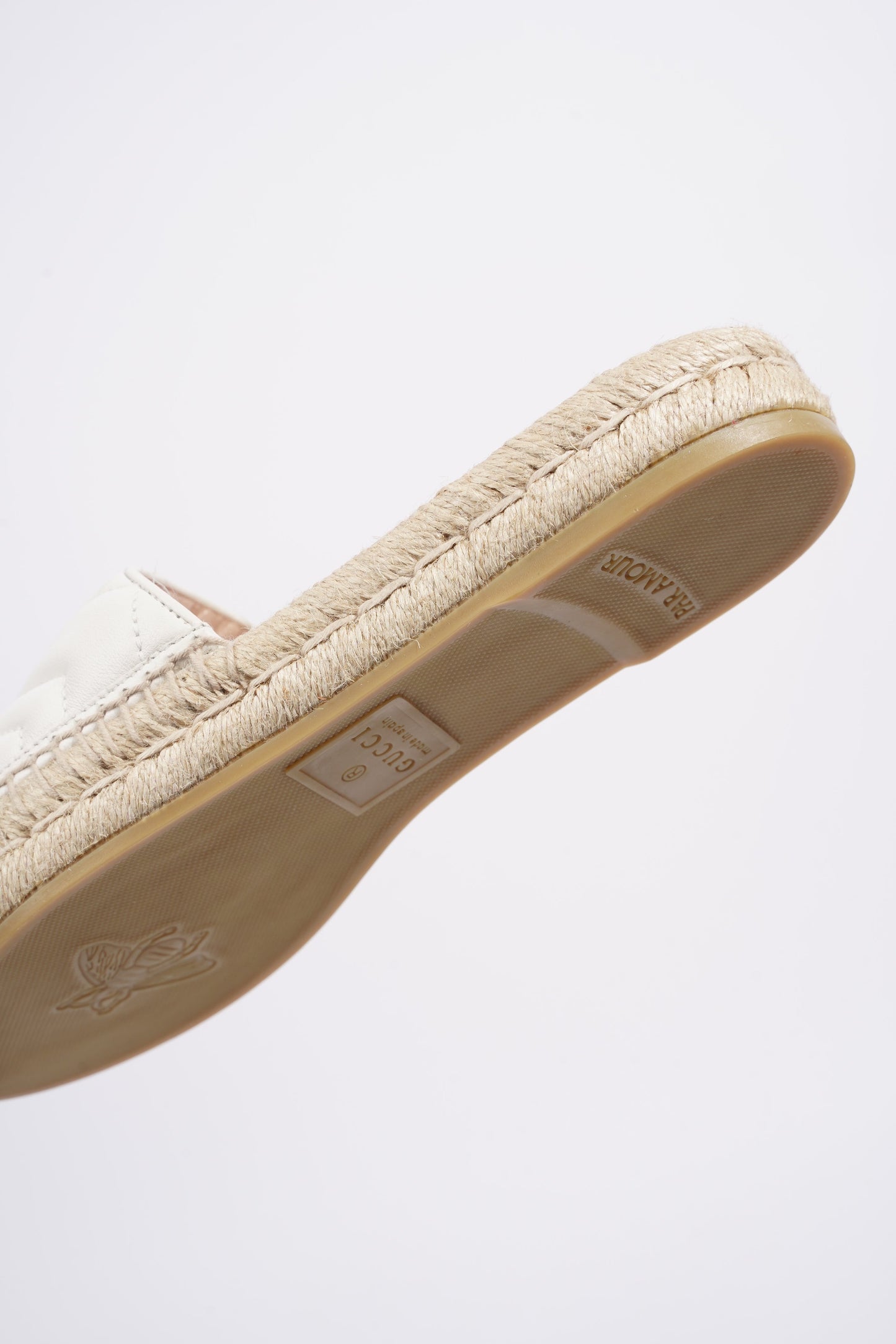 Gucci Marmont Espadrilles White Leather EU 37 UK 4