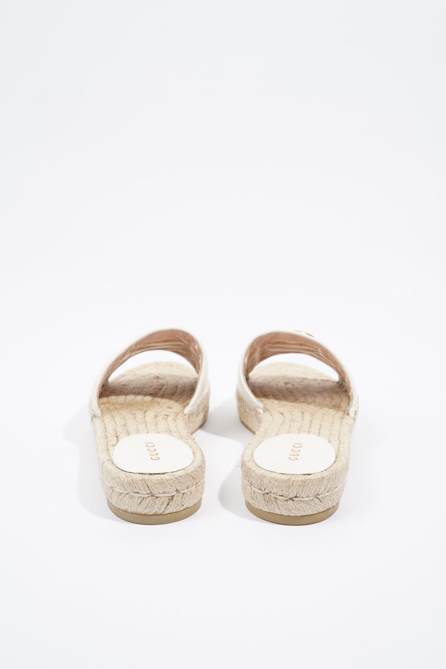 Gucci Marmont Espadrilles White Leather EU 37 UK 4