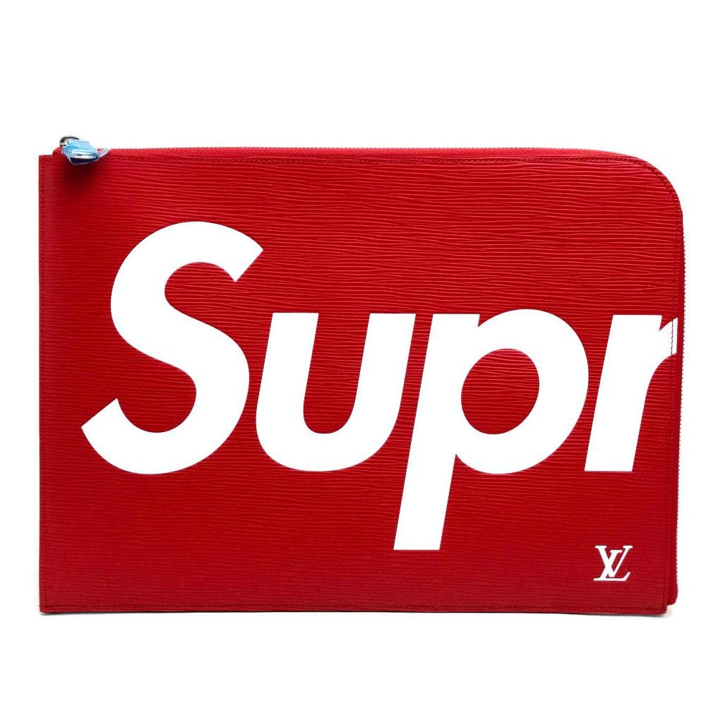 LOUIS VUITTON Clutch bag M67722 Epi Leather Red Louis Vuitton x Supreme Epi Pochette Joule GM