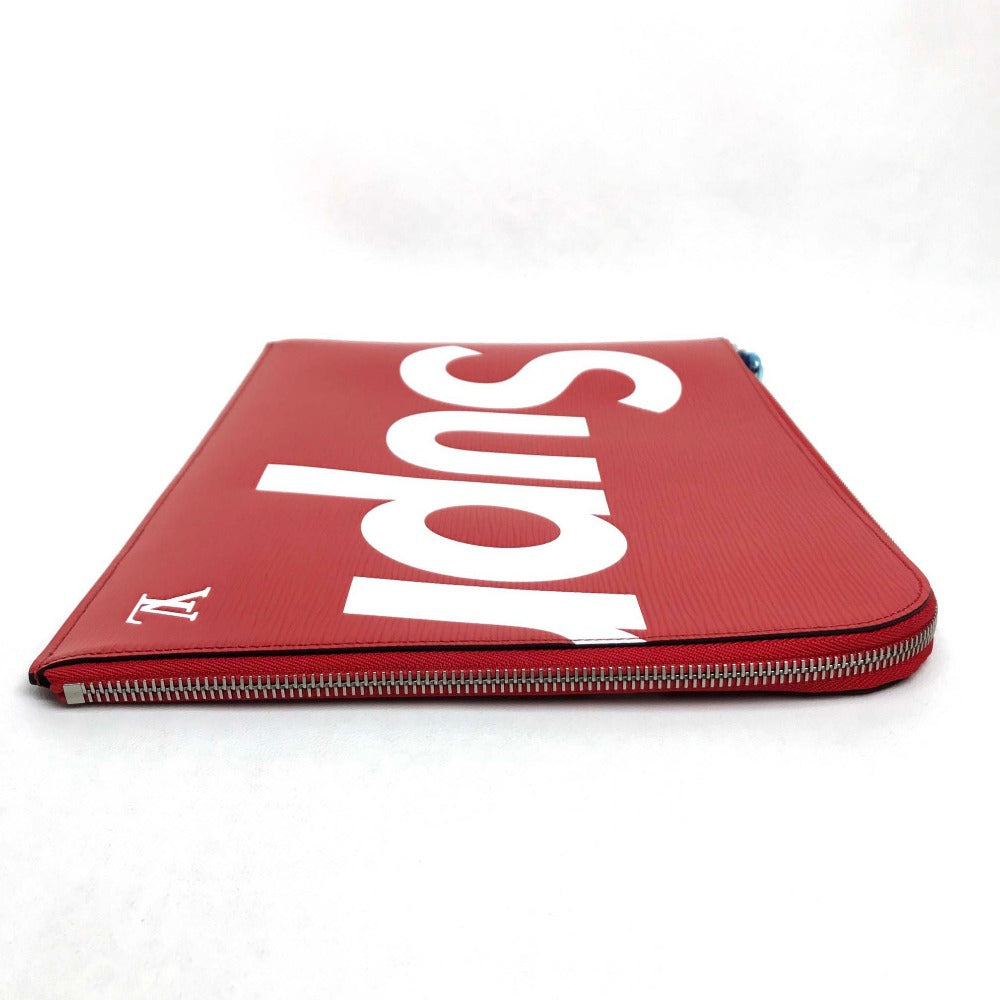 LOUIS VUITTON Clutch bag M67722 Epi Leather Red Louis Vuitton x Supreme Epi Pochette Joule GM
