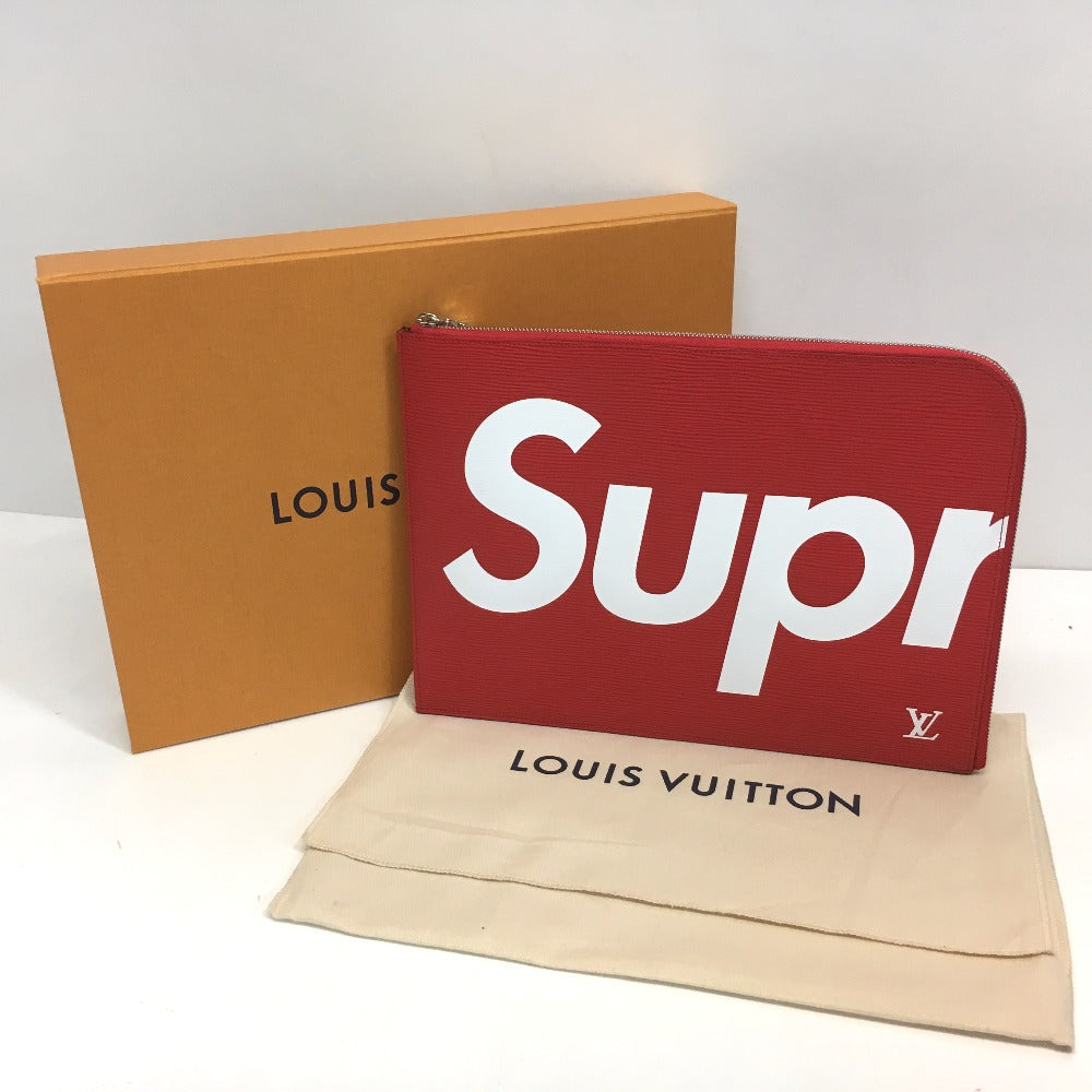 LOUIS VUITTON Clutch bag M67722 Epi Leather Red Louis Vuitton x Supreme Epi Pochette Joule GM unisex(Unisex) Used