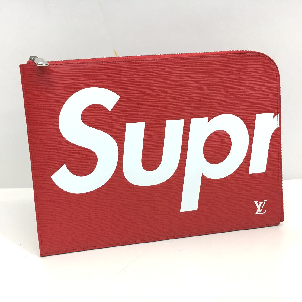 LOUIS VUITTON Clutch bag M67722 Epi Leather Red Louis Vuitton x Supreme Epi Pochette Joule GM