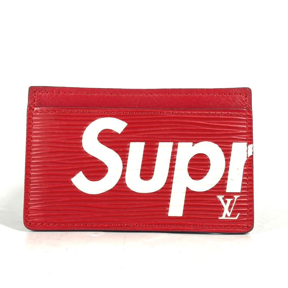 LOUIS VUITTON Card Case M67712 Epi Leather Red Epi Supreme collaboration supreme Porto Cult Simple