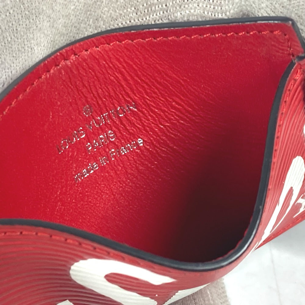 LOUIS VUITTON Card Case M67712 Epi Leather Red Epi Supreme collaboration supreme Porto Cult Simple