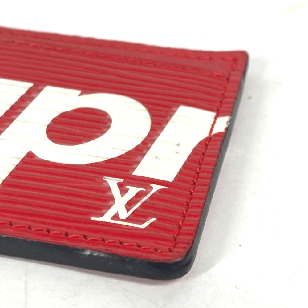 LOUIS VUITTON Card Case M67712 Epi Leather Red Epi Supreme collaboration supreme Porto Cult Simple