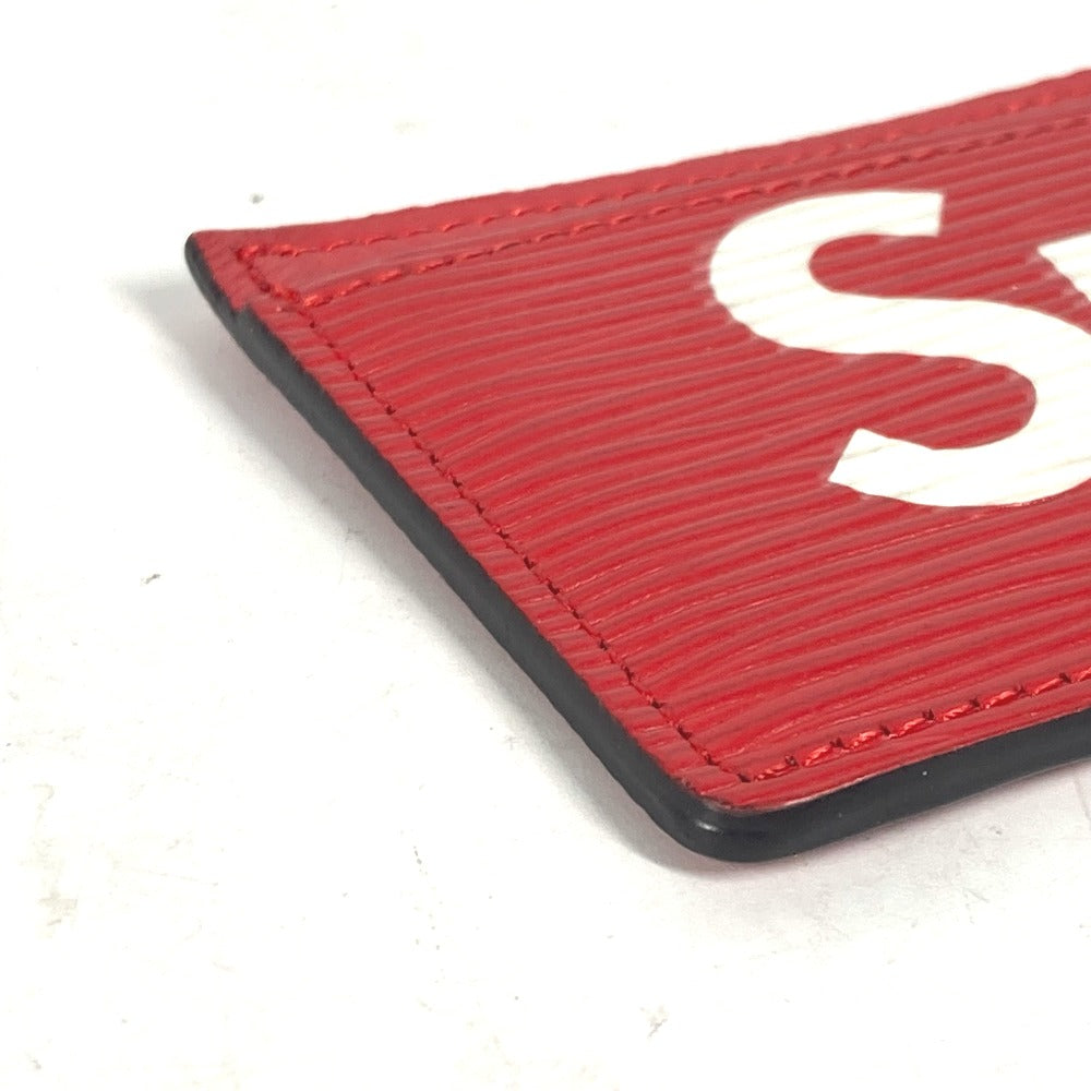 LOUIS VUITTON Card Case M67712 Epi Leather Red Epi Supreme collaboration supreme Porto Cult Simple