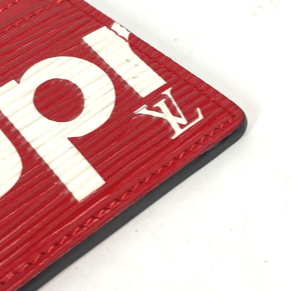LOUIS VUITTON Card Case M67712 Epi Leather Red Epi Supreme collaboration supreme Porto Cult Simple