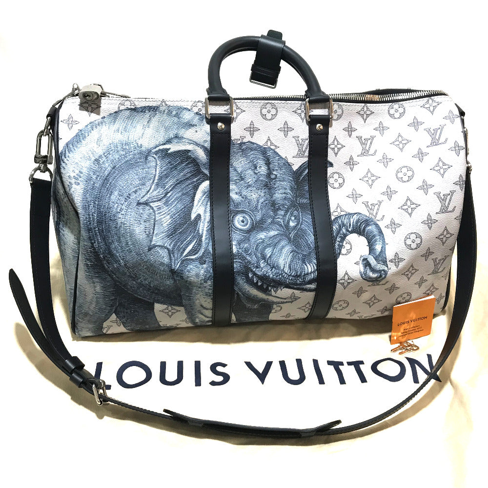 LOUIS VUITTON Boston Duffel bag M54130 Monogram savanna canvas White gray type Monogram savanna Chapman Brothers Keepall 45
