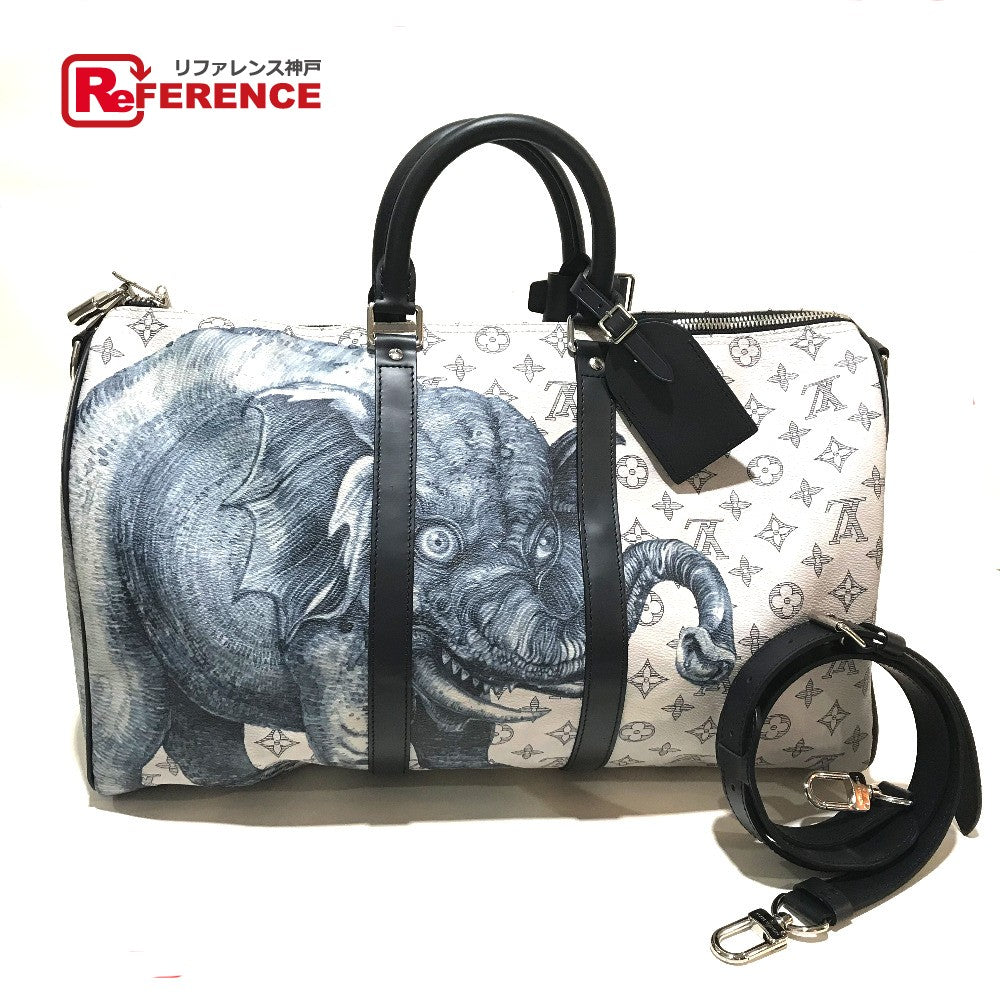 LOUIS VUITTON Boston Duffel bag M54130 Monogram savanna canvas White gray type Monogram savanna Chapman Brothers Keepall 45
