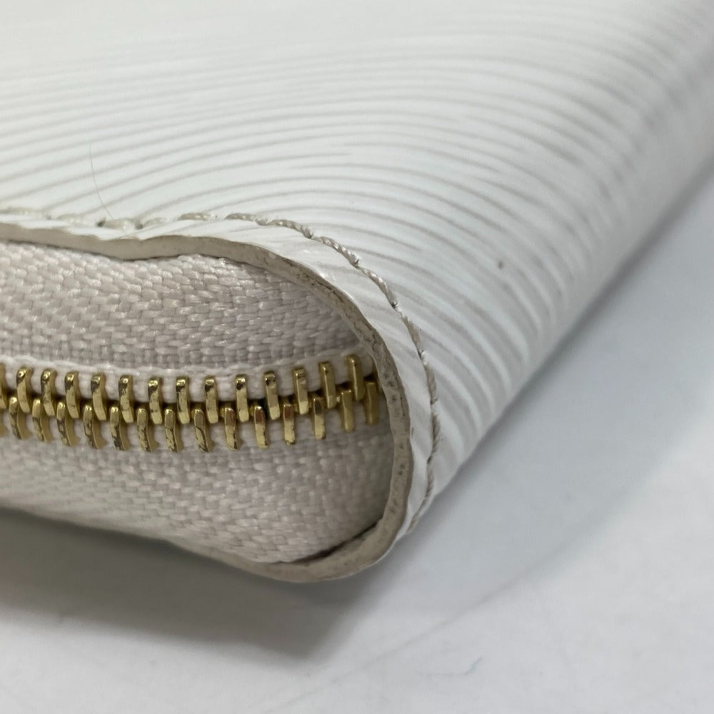 LOUIS VUITTON Coin case M63994 Epi Leather white epi love lock Zip around purse Women Used