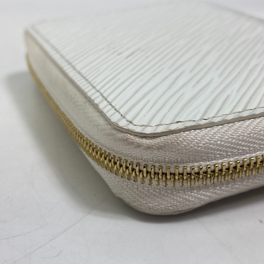 LOUIS VUITTON Coin case M63994 Epi Leather white epi love lock Zip around purse Women Used