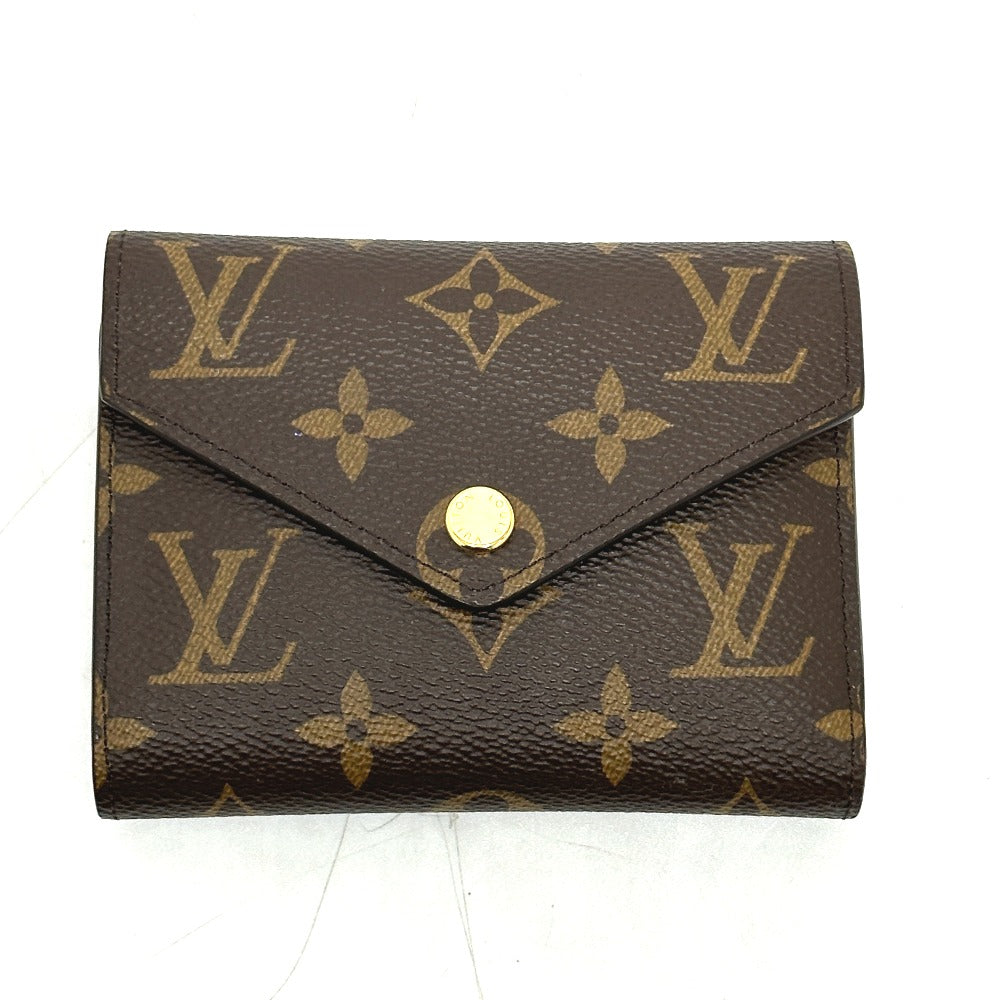 LOUIS VUITTON Folded wallet ‚l62472 Monogram canvas Brown Portefeuille Victorine Women Used