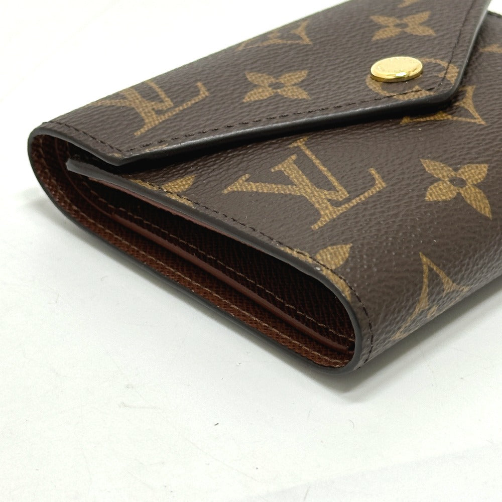 LOUIS VUITTON Folded wallet ‚l62472 Monogram canvas Brown Portefeuille Victorine Women Used