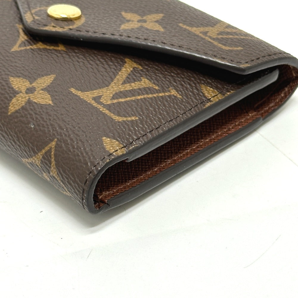LOUIS VUITTON Folded wallet ‚l62472 Monogram canvas Brown Portefeuille Victorine Women Used