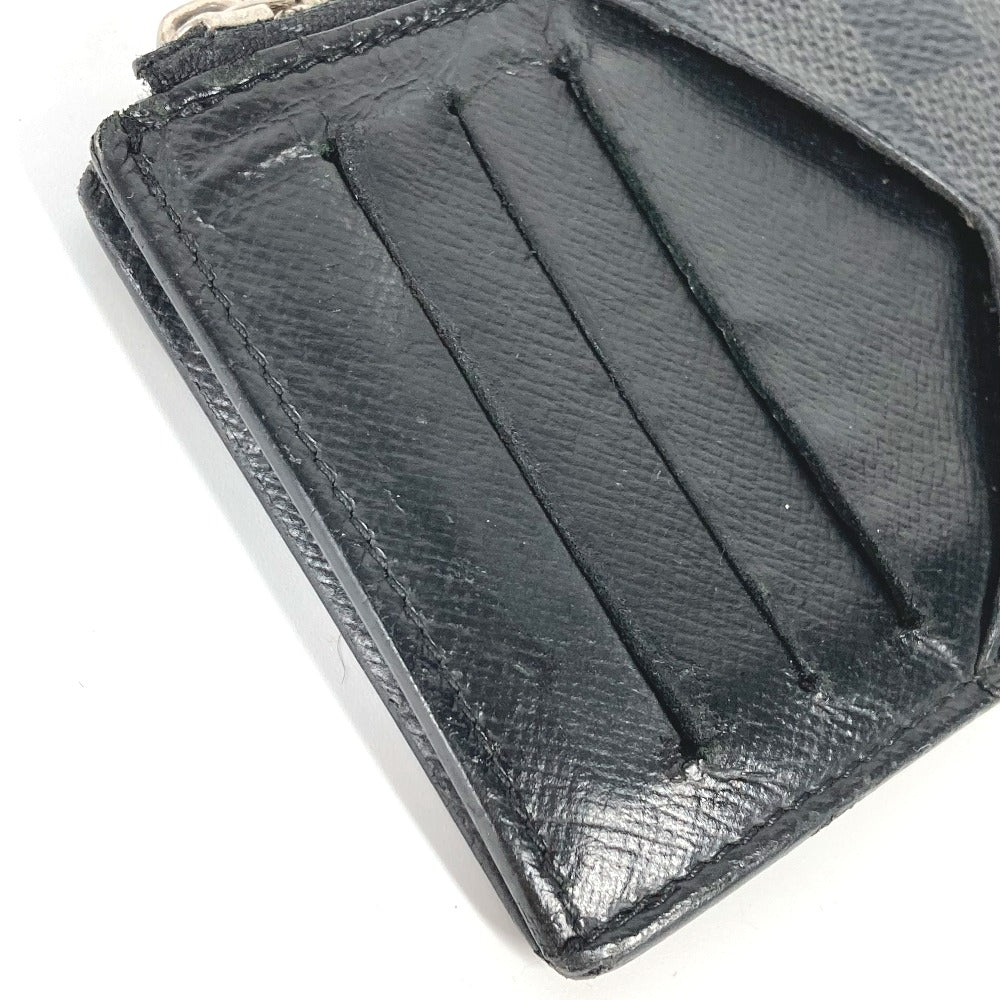 LOUIS VUITTON Coin case N64038 Damier Grafitto Canvas black Damier Grafitte Coin card holder