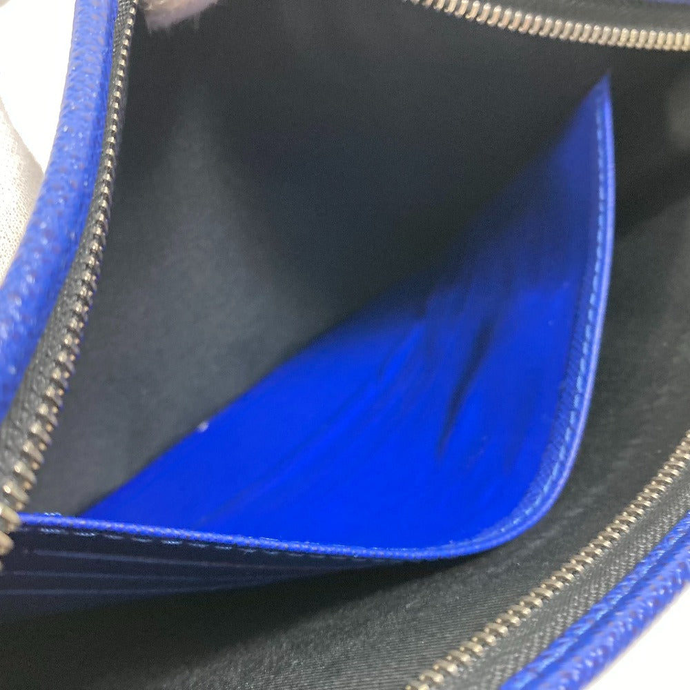 LOUIS VUITTON business bag M30575 Taiga Leather blue Taiga Pochette Voyage MM mens Used