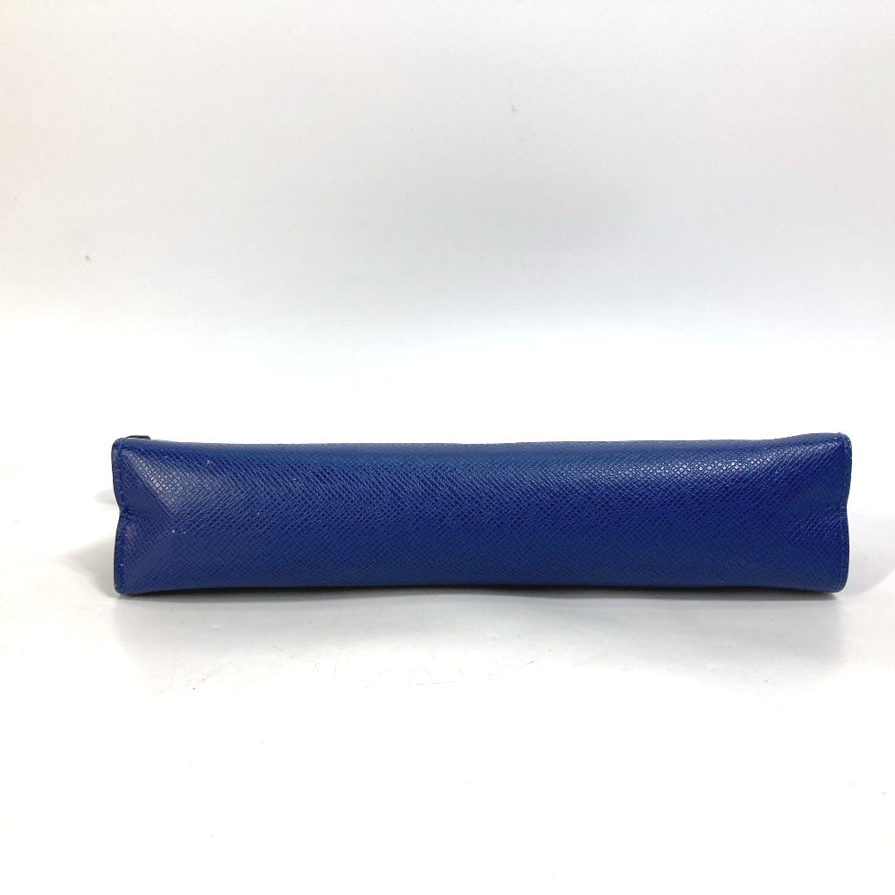 LOUIS VUITTON business bag M30575 Taiga Leather blue Taiga Pochette Voyage MM mens Used