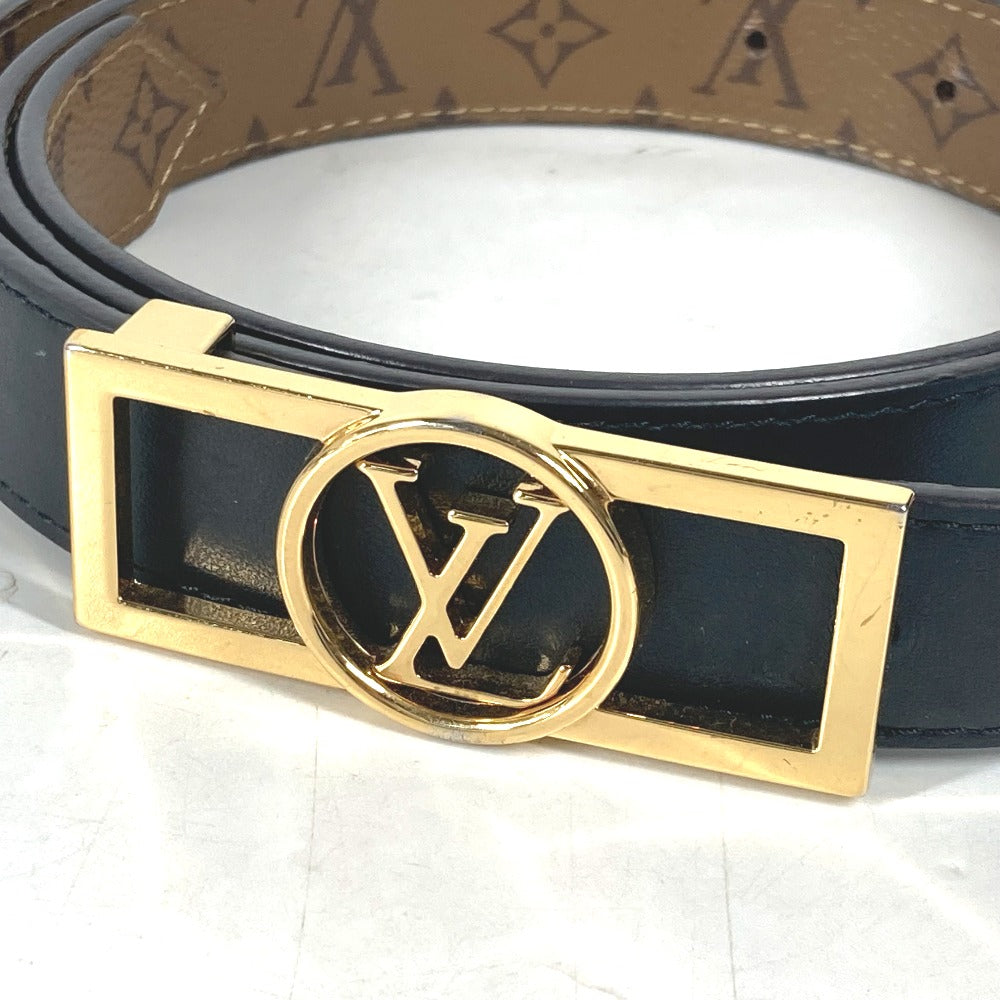 LOUIS VUITTON belt M0203W Monogram Reverse Canvas, Leather black Monogram reverse Dauphine 25MM 80