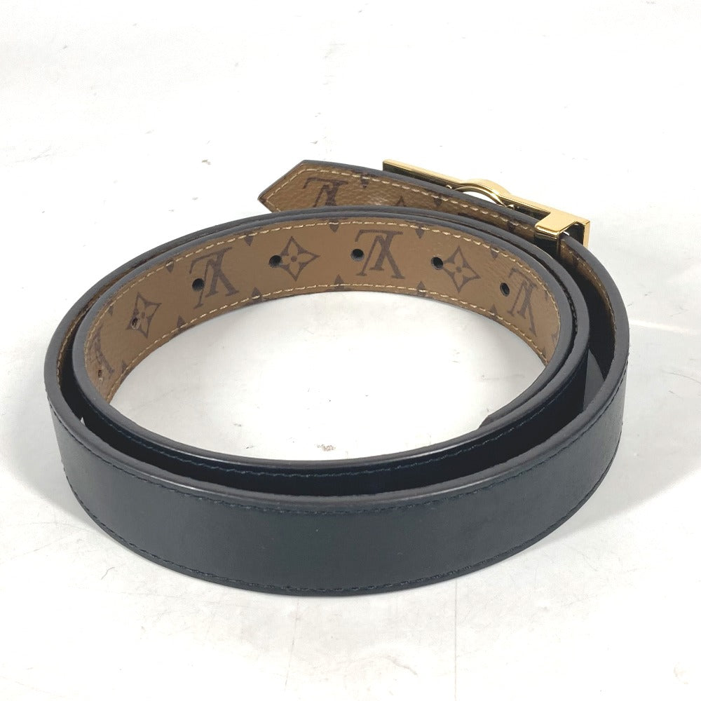 LOUIS VUITTON belt M0203W Monogram Reverse Canvas, Leather black Monogram reverse Dauphine 25MM 80