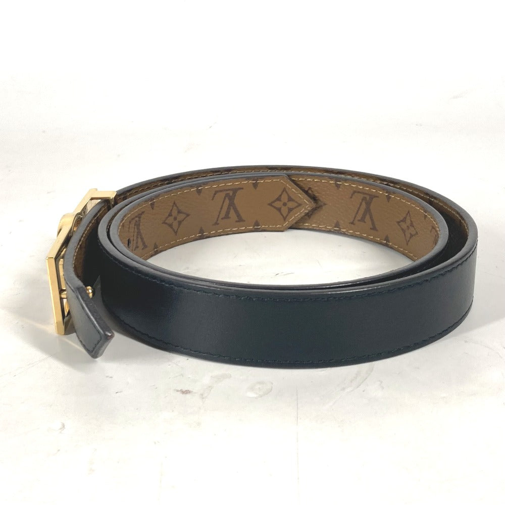 LOUIS VUITTON belt M0203W Monogram Reverse Canvas, Leather black Monogram reverse Dauphine 25MM 80