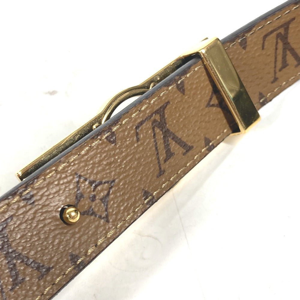 LOUIS VUITTON belt M0203W Monogram Reverse Canvas, Leather black Monogram reverse Dauphine 25MM 80