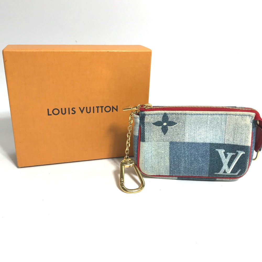 LOUIS VUITTON Coin case M68760 denim blue Monogram denim Micro pochette Accessoires Women Used