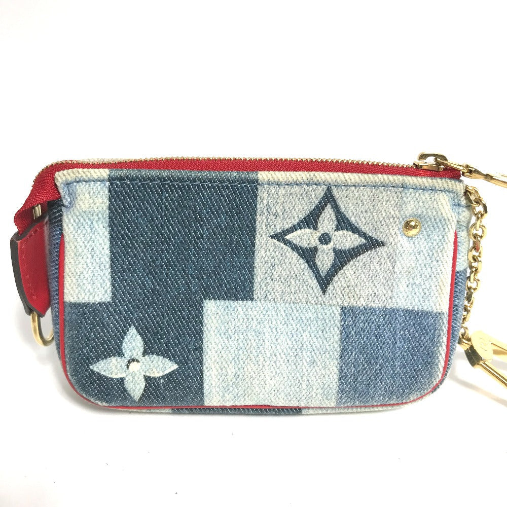 LOUIS VUITTON Coin case M68760 denim blue Monogram denim Micro pochette Accessoires Women Used