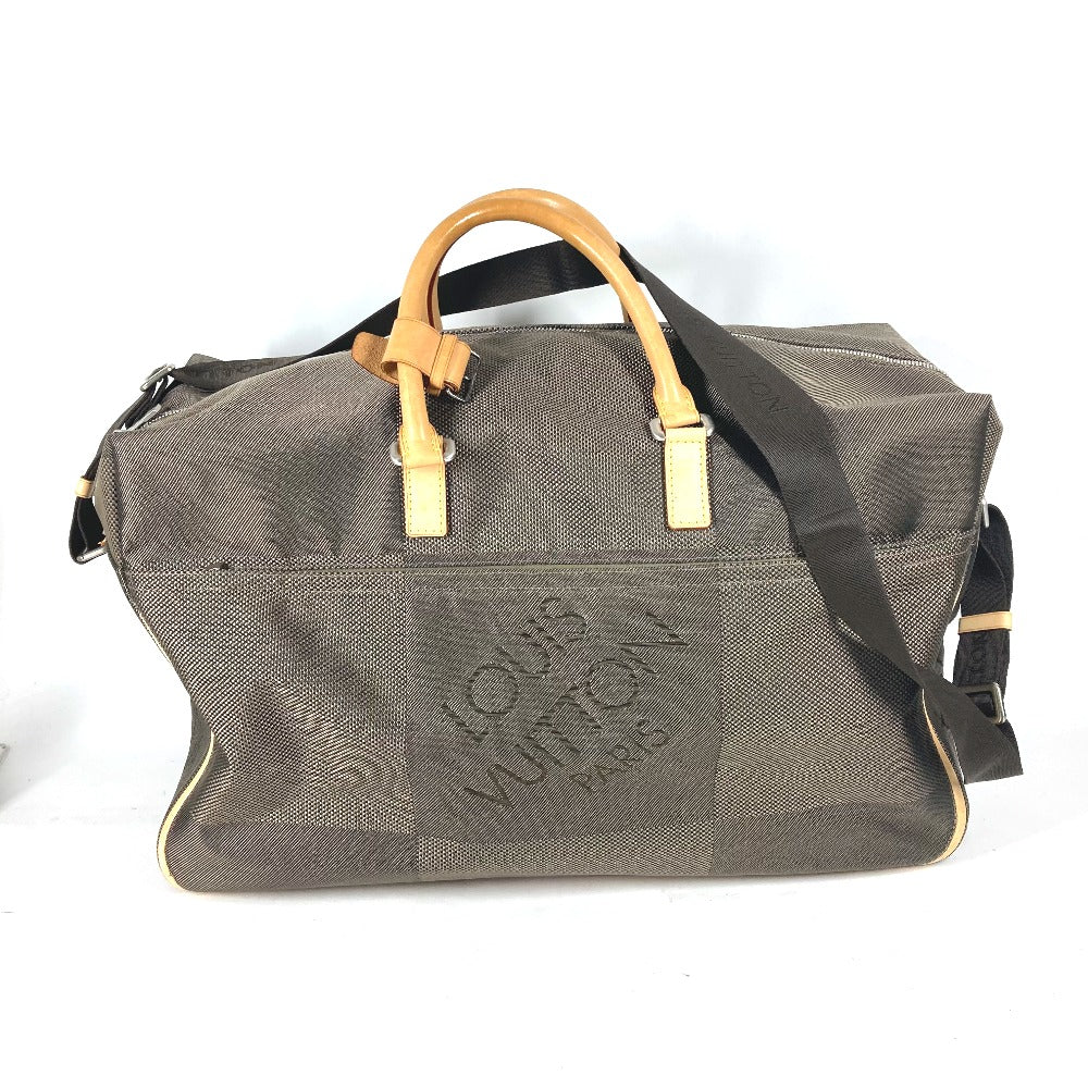 LOUIS VUITTON Boston Duffel bag M93015 Damier Jean Canvas khaki Damier Jean Suvlan