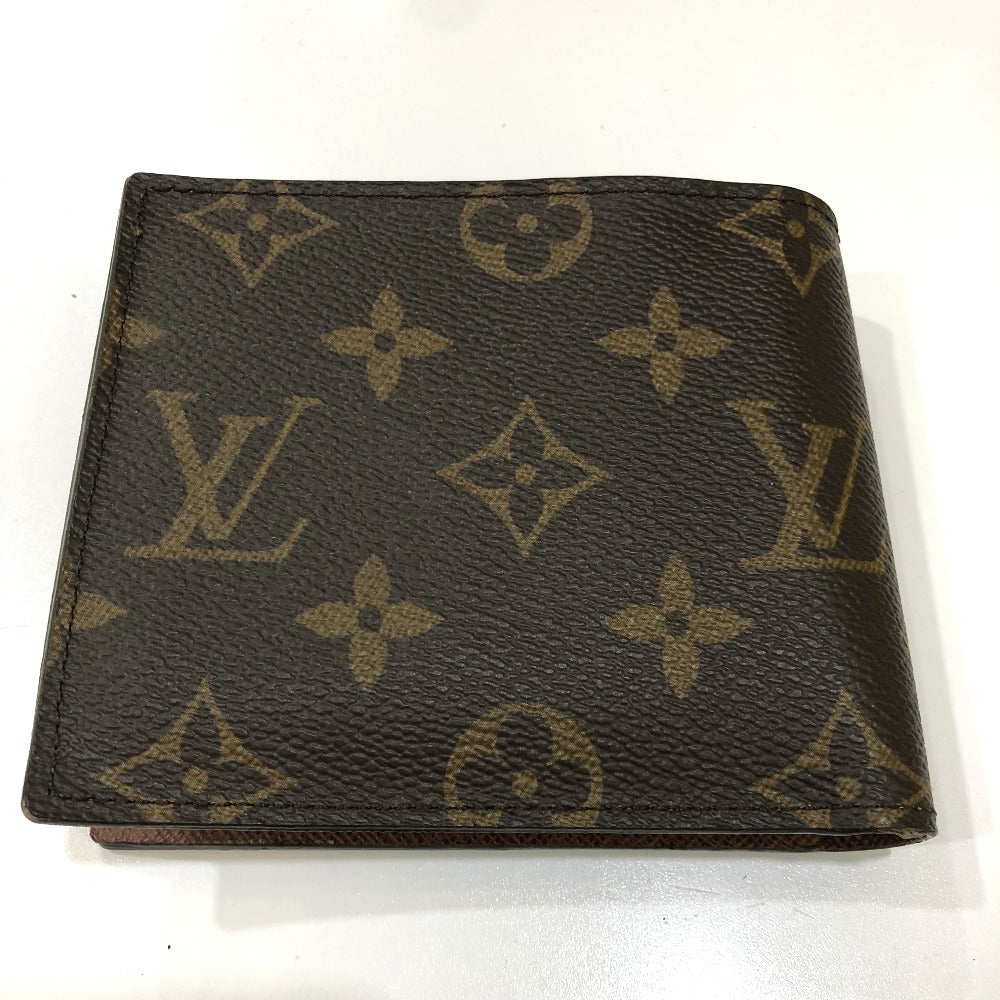 LOUIS VUITTON Folded wallet M62288 Monogram canvas Brown logo Portefeuille Marco NM Women Used
