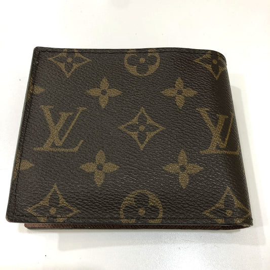 LOUIS VUITTON Folded wallet M62288 Monogram canvas Brown logo Portefeuille Marco NM Women Used
