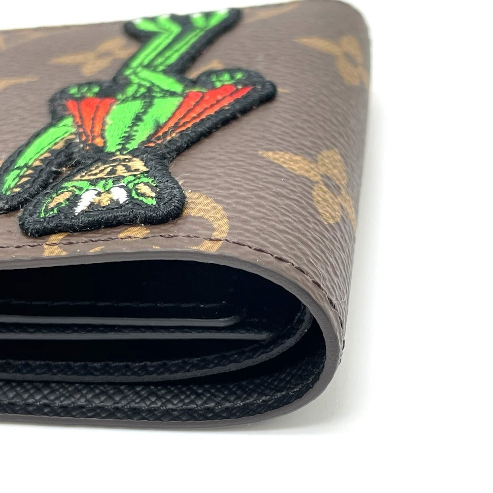 LOUIS VUITTON Folded wallet Monogram canvas Brown Animal Monogram Portefeuille Slender NM