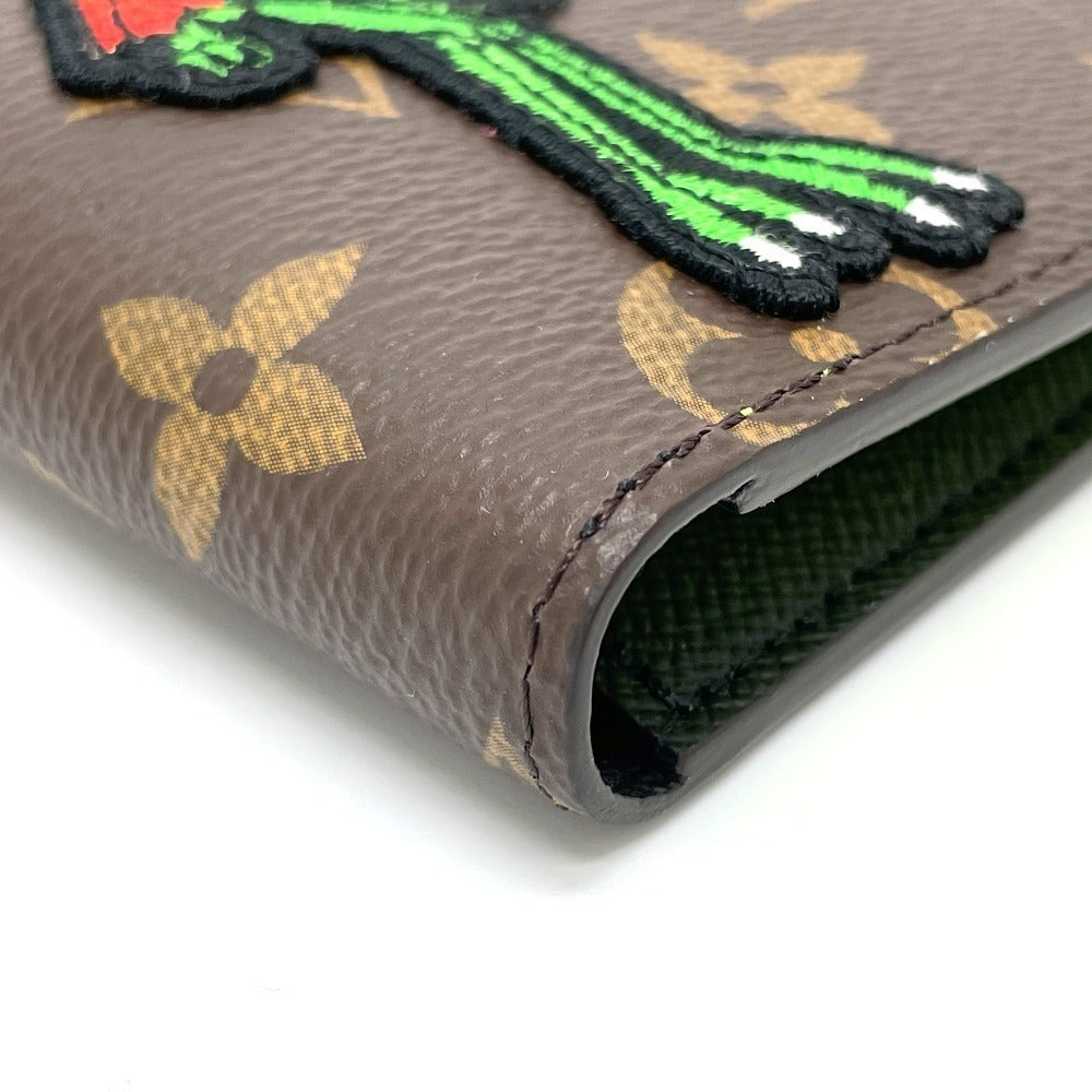 LOUIS VUITTON Folded wallet M80156 Monogram canvas Brown Animal Monogram Wallet