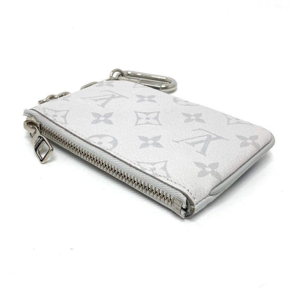 LOUIS VUITTON Coin case M67809 Monogram canvas white Coin Pocket Wallet Zipped pouch PM unisex(Unisex) Used
