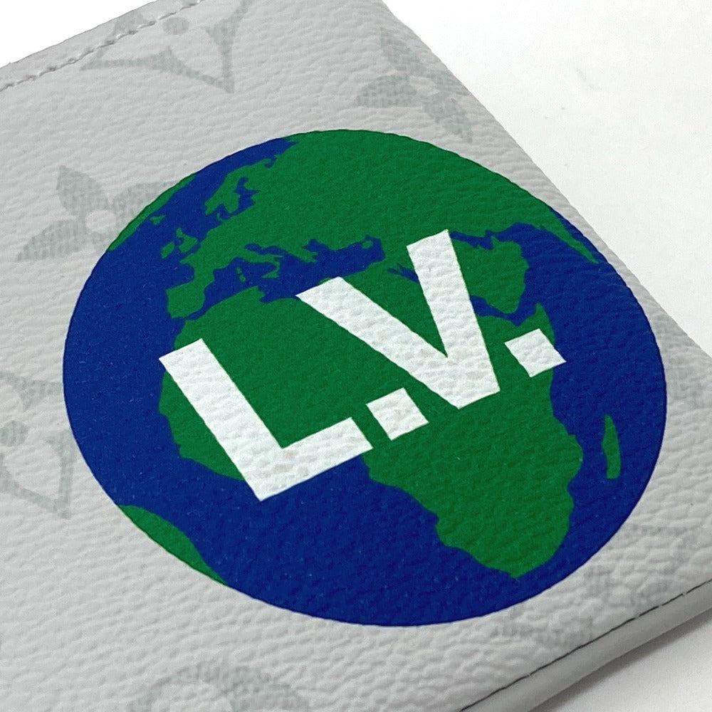 LOUIS VUITTON Coin case M67809 Monogram canvas white Coin Pocket Wallet Zipped pouch PM unisex(Unisex) Used