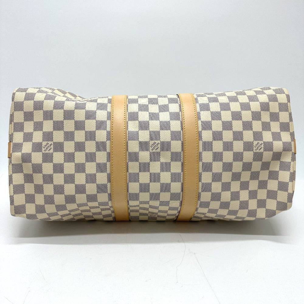 LOUIS VUITTON Boston Duffel bag N48223 Damier Azur Canvas white Damier Azur Keepall bandouliere 45