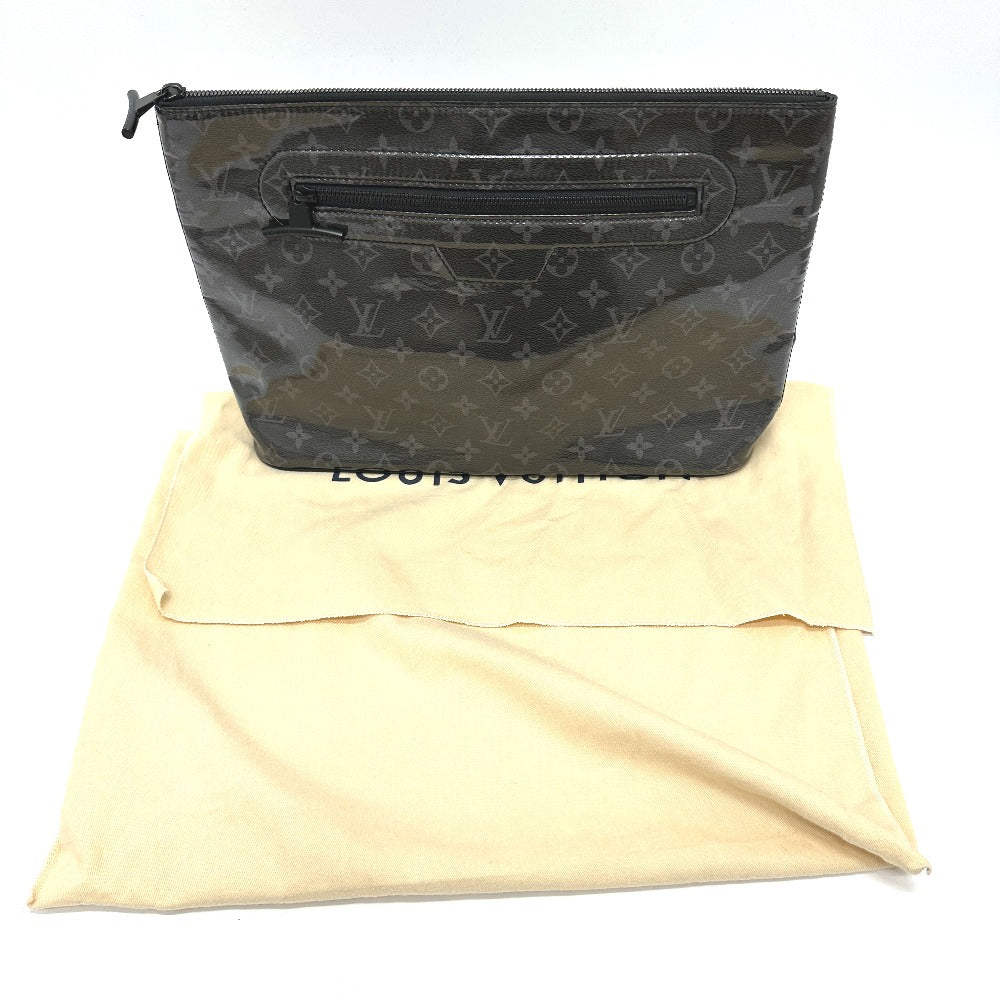 LOUIS VUITTON Clutch bag M63373 Plastics black Monogram Eclipse Glaze Pochette Cosmos mens Used