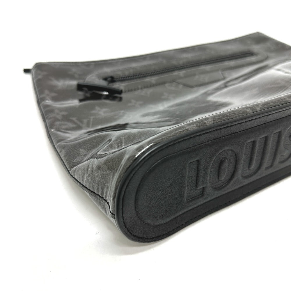 LOUIS VUITTON Clutch bag M63373 Plastics black Monogram Eclipse Glaze Pochette Cosmos mens Used