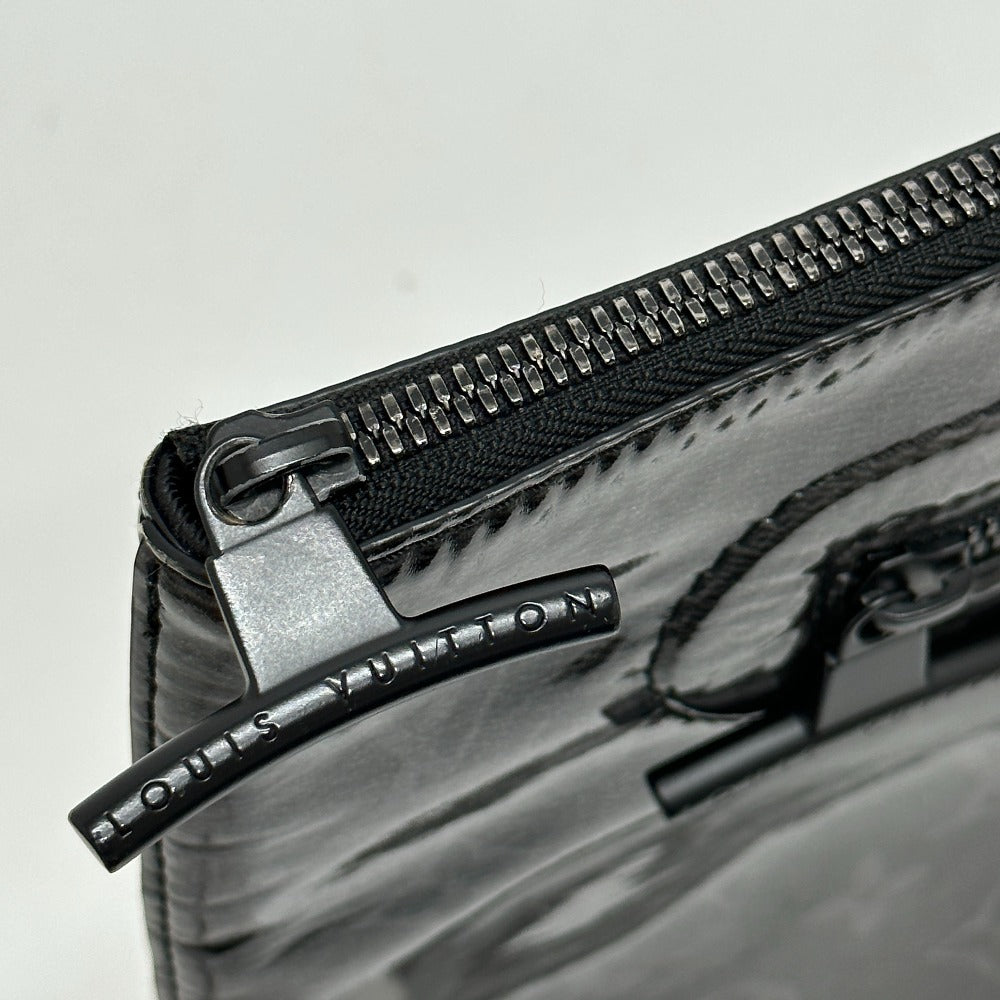 LOUIS VUITTON Clutch bag M63373 Plastics black Monogram Eclipse Glaze Pochette Cosmos mens Used