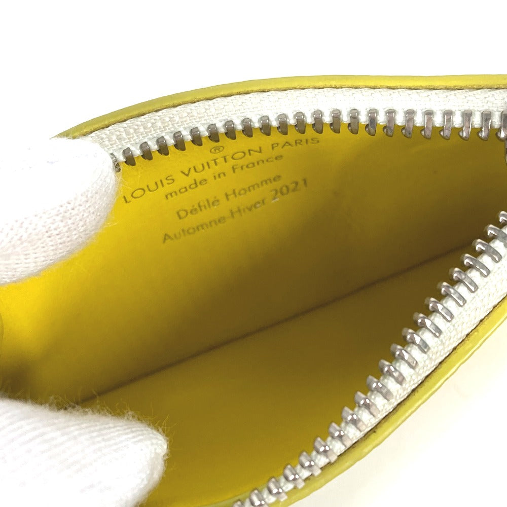 LOUIS VUITTON Coin case M80845 leather yellow Everyday LV Pochette Cre mens Used