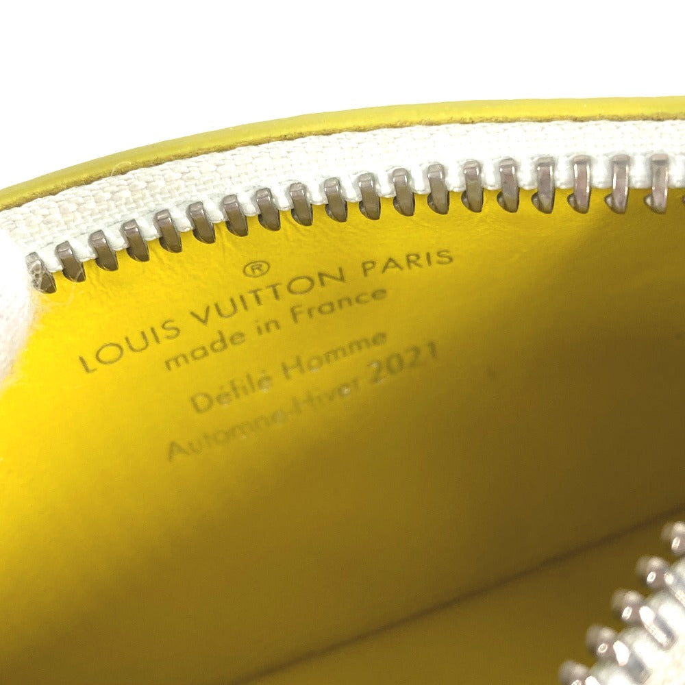 LOUIS VUITTON Coin case M80845 leather yellow Everyday LV Pochette Cre mens Used