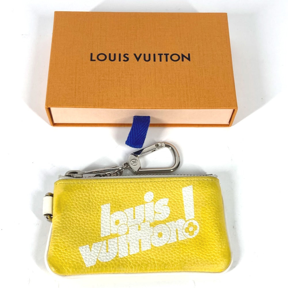 LOUIS VUITTON Coin case M80845 leather yellow Everyday LV Pochette Cre mens Used