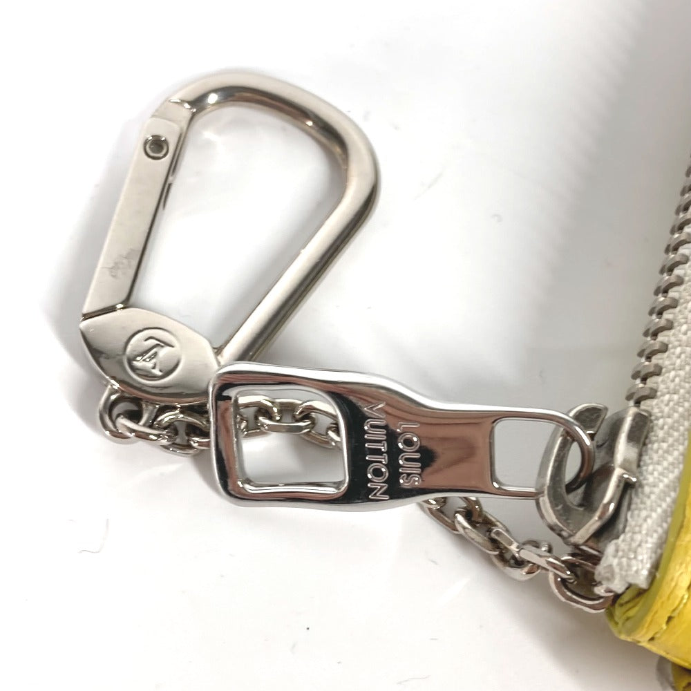 LOUIS VUITTON Coin case M80845 leather yellow Everyday LV Pochette Cre mens Used