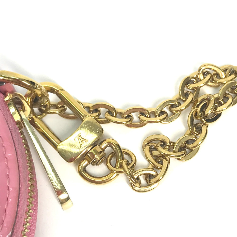 LOUIS VUITTON Coin case M90496  Monogram Vernis pink Monogram Vernis Porto Monecourt Heart