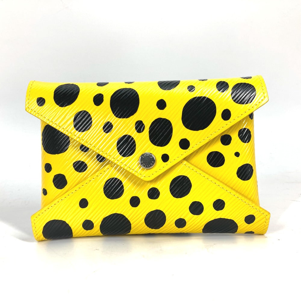 LOUIS VUITTON Clutch bag M81959 Epi Leather black yellow red Epi Yayoi Kusama LVxYK Pochette Kirigami Women Used